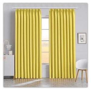 Room Darkening Energy Efficient Pinch Pleated Window Curtain Floor-Ceiling